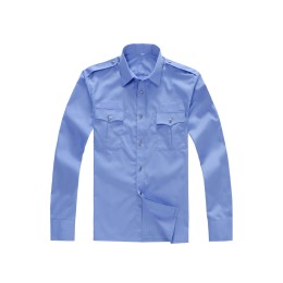 SKSU005  高質棉藍色警衛服  長袖工作服襯衣   物業安保制服   襯衫警衛服春秋套裝 SKSU005  高質棉藍色警衛服  長袖工作服襯衣   物業安保制服   襯衫警衛服春秋套裝